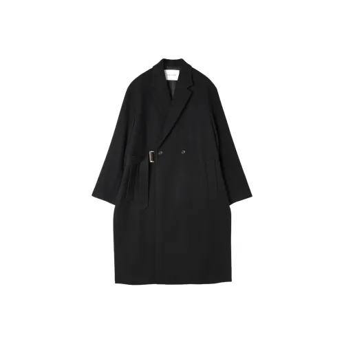 CULLNI FW25 Овца Шерсть Мелтон Галстук Локен Длинный Chester Пальто Унисекс