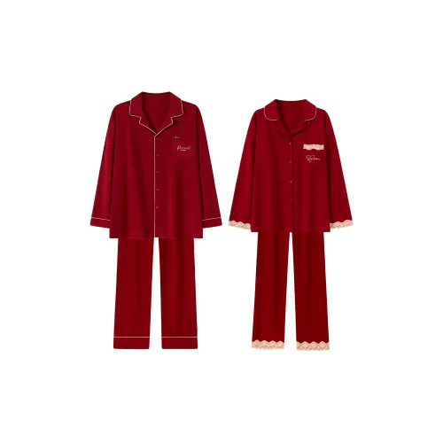 Gongdie Длинный рукав Мужской + Женский Моделирование Унисекс Пижамные комплекты