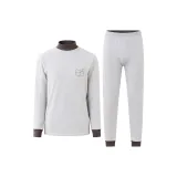 Bubble-Camellia Antibacterial Clothing Sets (Средний воротник, серый)