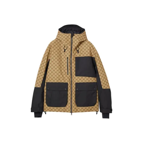 GUCCI Бежевый и Коричневый Мужские Пуховики