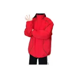 Красный хлопковый пуховик