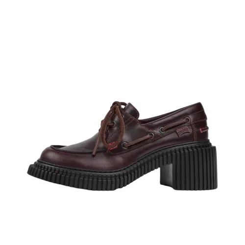 Camper PI London Повседневные кожаные туфли Женские Бордовый