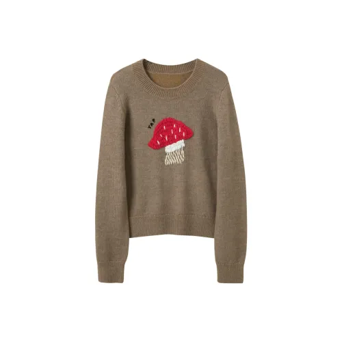 3COLOUR Фундуковый Коричневый Женский Трикотаж