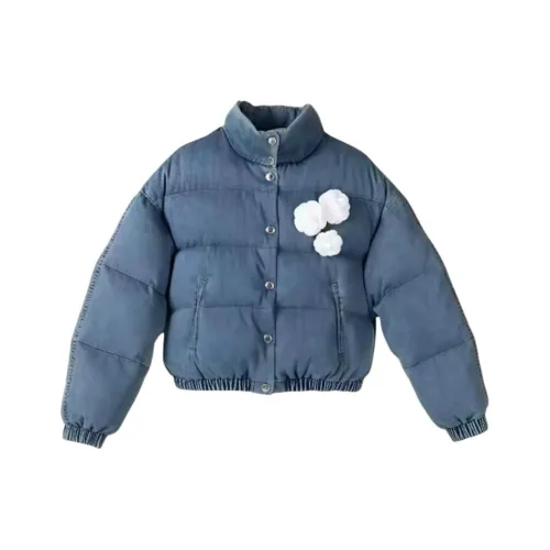 Amyway Деним Ткань + Boutonnieres Женские Пуховики