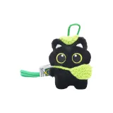 Большой глаз Черный Кот [Зеленая Сумка через плечо + Зеленый Берет]