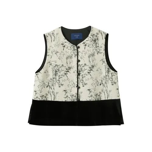3COLOUR Черный Rice Цветочный Женские Жилеты