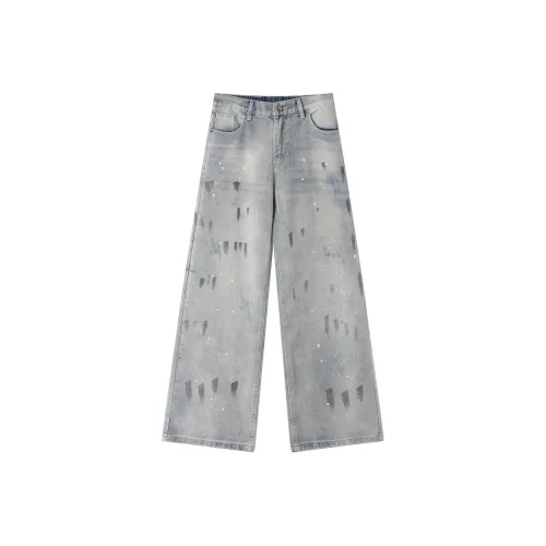 Kudamm Blue Gray Unisex Jeans Кудамм Синий Серый Унисекс Джинсы