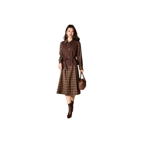 Mylan Длинное платье с длинными рукавами женское