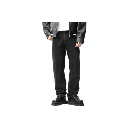 MR.MUDI Черные Унисекс Джинсы