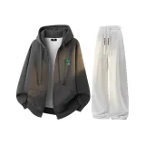 Темно-серый + белый, серый, K [с флисовой подкладкой, улучшенный]