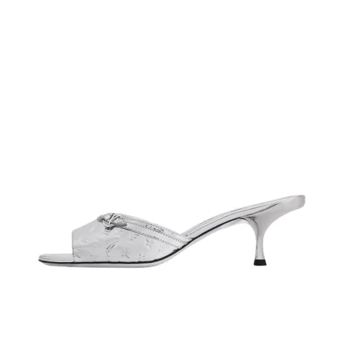 LOUIS VUITTON Слипоны Женские Серебряные