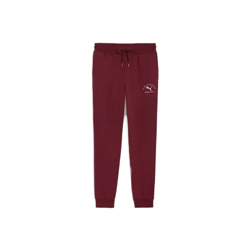 PUMA Red Men's Knitted Training Pants PUMA Красные Мужские Вязаные Тренировочные Штаны
