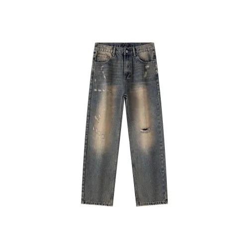 HARSIINCN H25AMNK461 Желтый Грязь Унисекс Джинсы