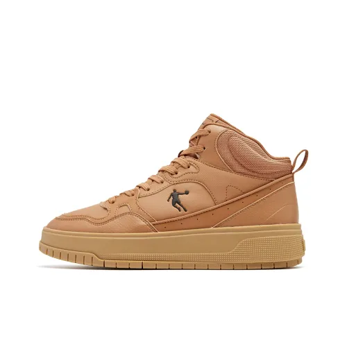 QIAODAN Устойчивые к истиранию увеличивающие высоту противоскользящие высокие кроссовки для скейтбординга Мужские