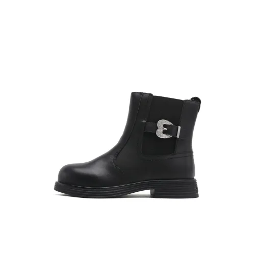 SATCHI Dream Series Мини Ботильоны Противоскользящие Устойчивые к истиранию MID Топ Кожаные Ботинки Детские