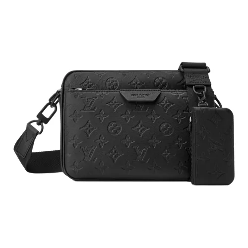 LOUIS VUITTON Trio Messenger Телячья кожа Сумка через плечо Сумка на плечо Мужская Черная