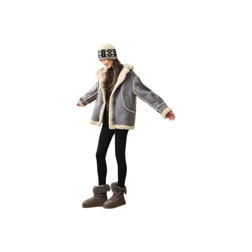 Mo Han Yi Mei Укороченное пальто женское