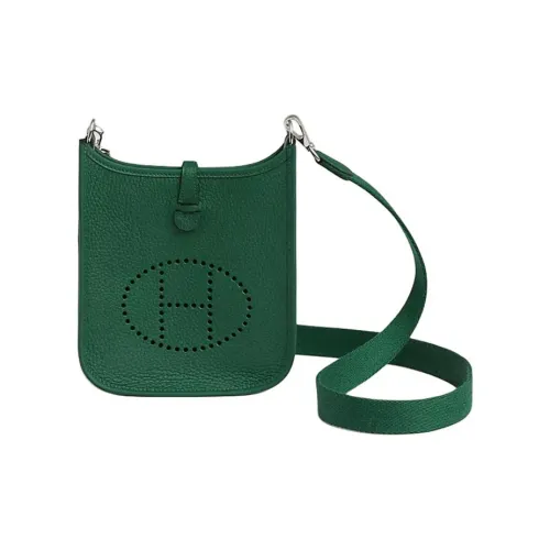 HERMES Evelyne Clemence Коровья кожа Сумка через плечо Женская Средняя Зеленая