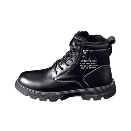 Peach Print Crew Martin Boot Black