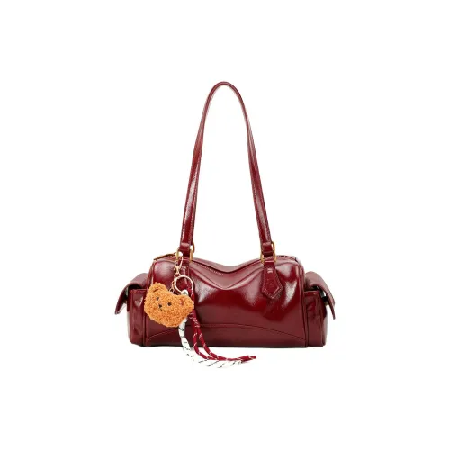 PAYOT Сумка через плечо из синтетической кожи женская бордового цвета