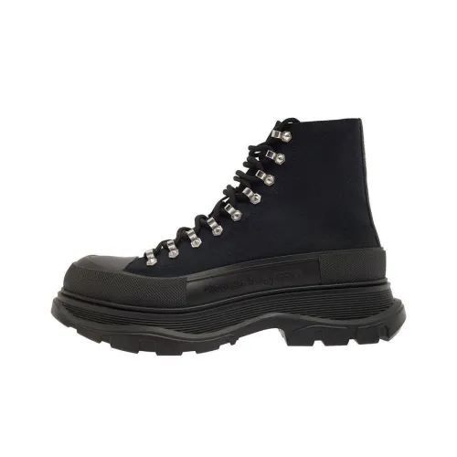 Alexander McQueen Tread Slick Короткий Martin Boot Мужской Черный