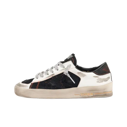 Golden Goose Stardan Стильные Скейтбординги Мужской Черный Белый Потертый Позиционирование Стиль