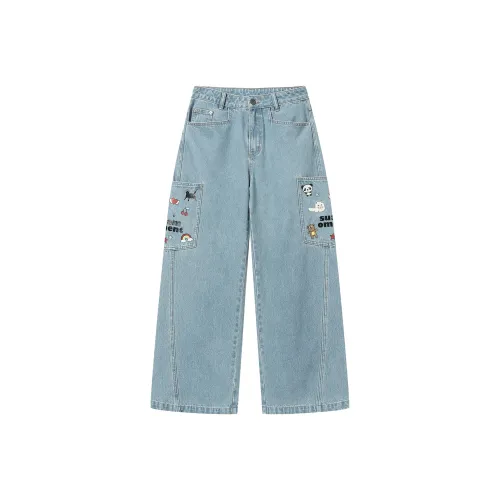 Suamoment Синий Унисекс Джинсы