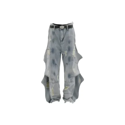 SNEIKLAU Синий Унисекс Джинсы