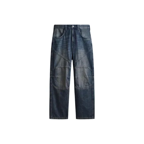 H M Темный деним синий мужской джинсы