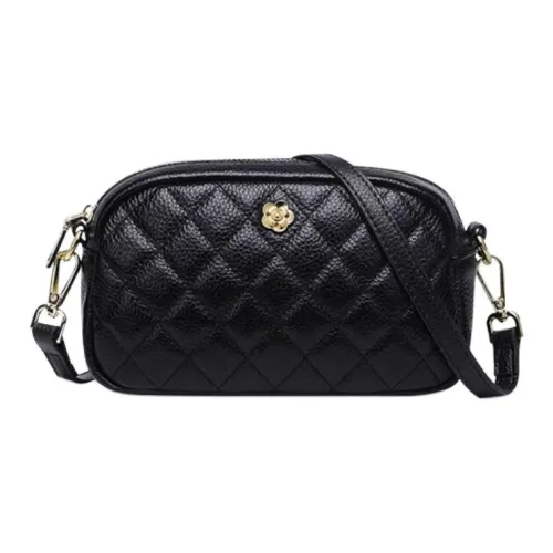 LOVEBIRD Сумка из крупнозернистой текстуры кожа коровы маленькая квадратная сумка сумка через плечо плечевая сумка маленькая женская черная