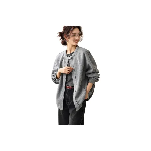 Mo Han Yi Mei Светло-пшеничный серый Женские Куртки