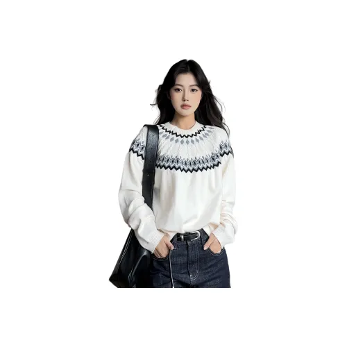 MUCCHIC Экрю Женская Трикотажная