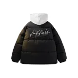 Чёрный хлопковый пуховик