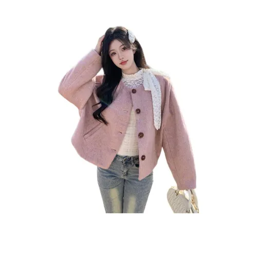 ZCDECO Розовое Женское Пальто