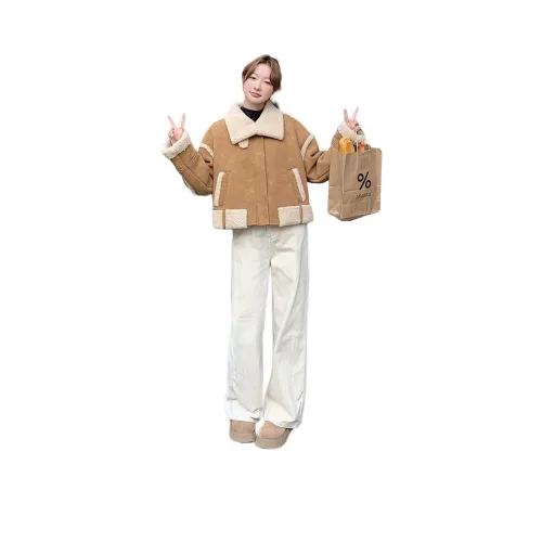 JOEM Желтое Женское Короткое Пальто