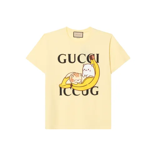 GUCCI x Bananya T-рубашка Женская Желтая