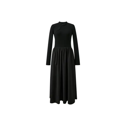 3COLOUR Длинное платье с длинными рукавами женское