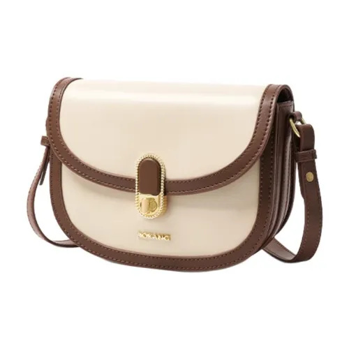 AOKANG Корова Спилок Седло Сумка Сумка через плечо Сумка на плечо Стандартная Женская Экрю Классический Черный Кофейный