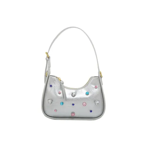 Carit Koty Полиуретан Сумка через плечо Маленькая Сумка на плечо Женская Серебряная Черная