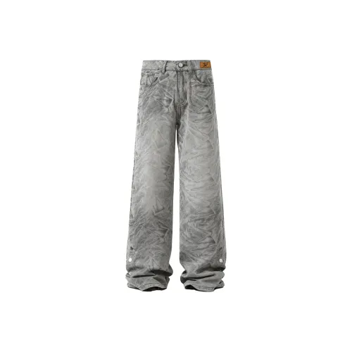 SAME FLOW Tie Dye Серый Унисекс Повседневные брюки