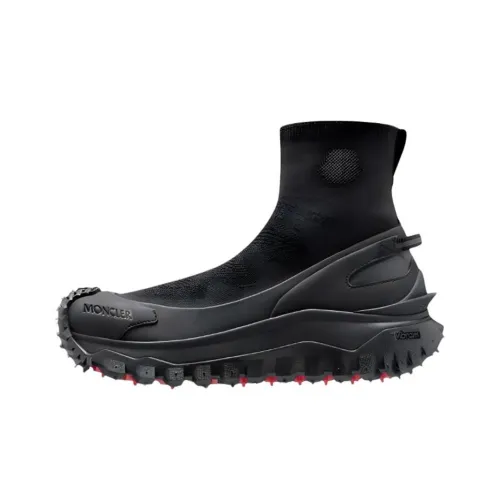 Moncler Trailgrip Высокий Топ Повседневная Обувь Мужская Черная
