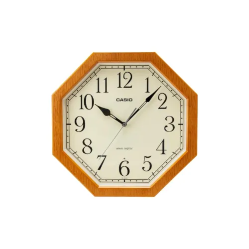CASIO Радиоконтролируемый Механизм Смола Стена Часы Унисекс Желтый