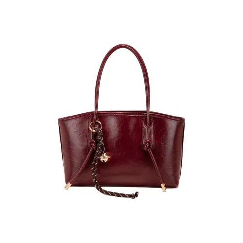 PAYOT Сумка через плечо из синтетической кожи женская бордового цвета