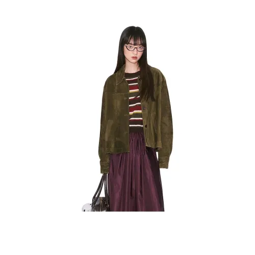 AIVEI Армейский зеленый Женский Куртка