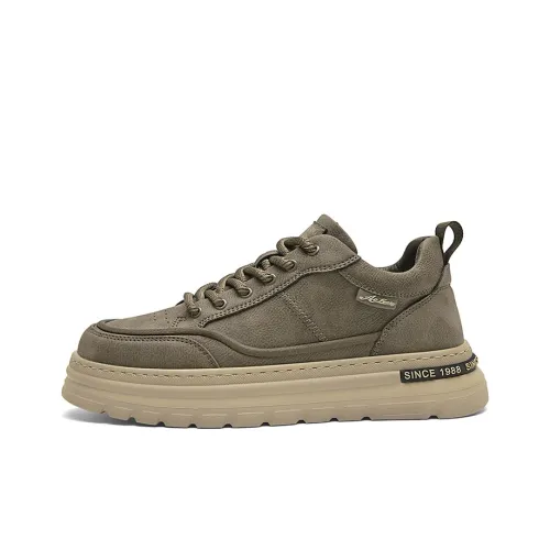 AOKANG Высота Увеличивающая Устойчивые к Износу Легкие MID Топ Скейтборд Кроссовки Мужские