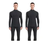 [2 комплекта чайное масло питание модный средний воротник] Черный Серый + Черный Серый