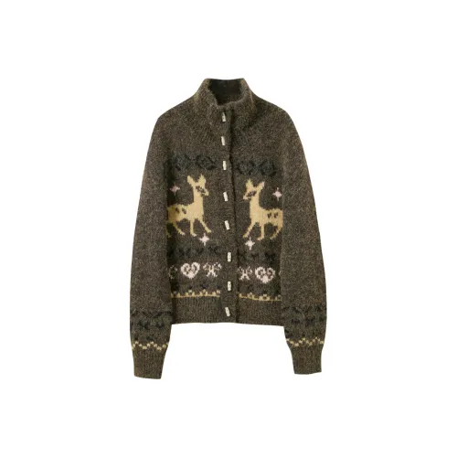 3COLOUR Темно-оливковый Женский Трикотаж