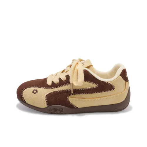 SNXR Амортизаторы Shock Slip-Resistant Низкие Кроссовки для Скейтбординга Женские Желто-Коричневые