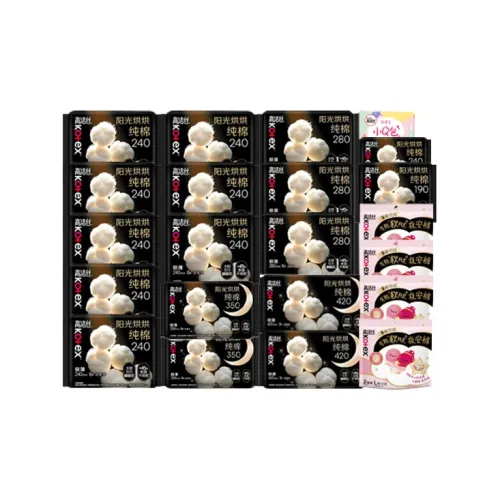 Котекс Sunshine Теплый 100% Хлопок Дышащий Дружественный к коже Комбинация Гигиенические прокладки Мягкие Двадцать два штуки Набор