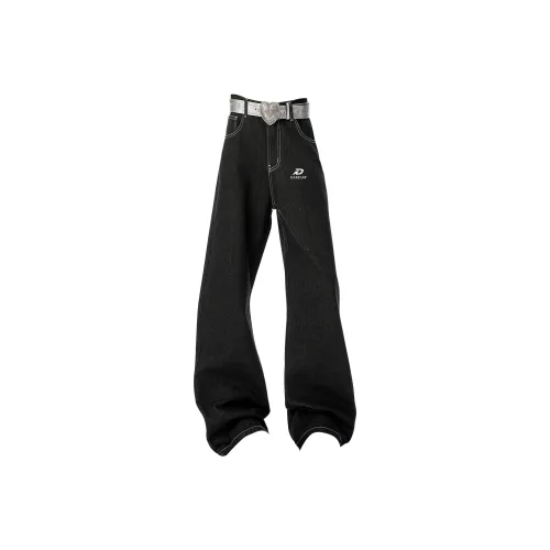 DAREASY Оригинальный Черный Деним Унисекс Джинсы